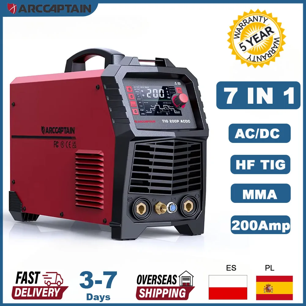 ANDELI saldatrice in alluminio AC/DC TIG, schermo LED MMA/LIFT TIG/HF TIG/180AMP 220V saldatrice digitale TIG TIG-250 ACDC