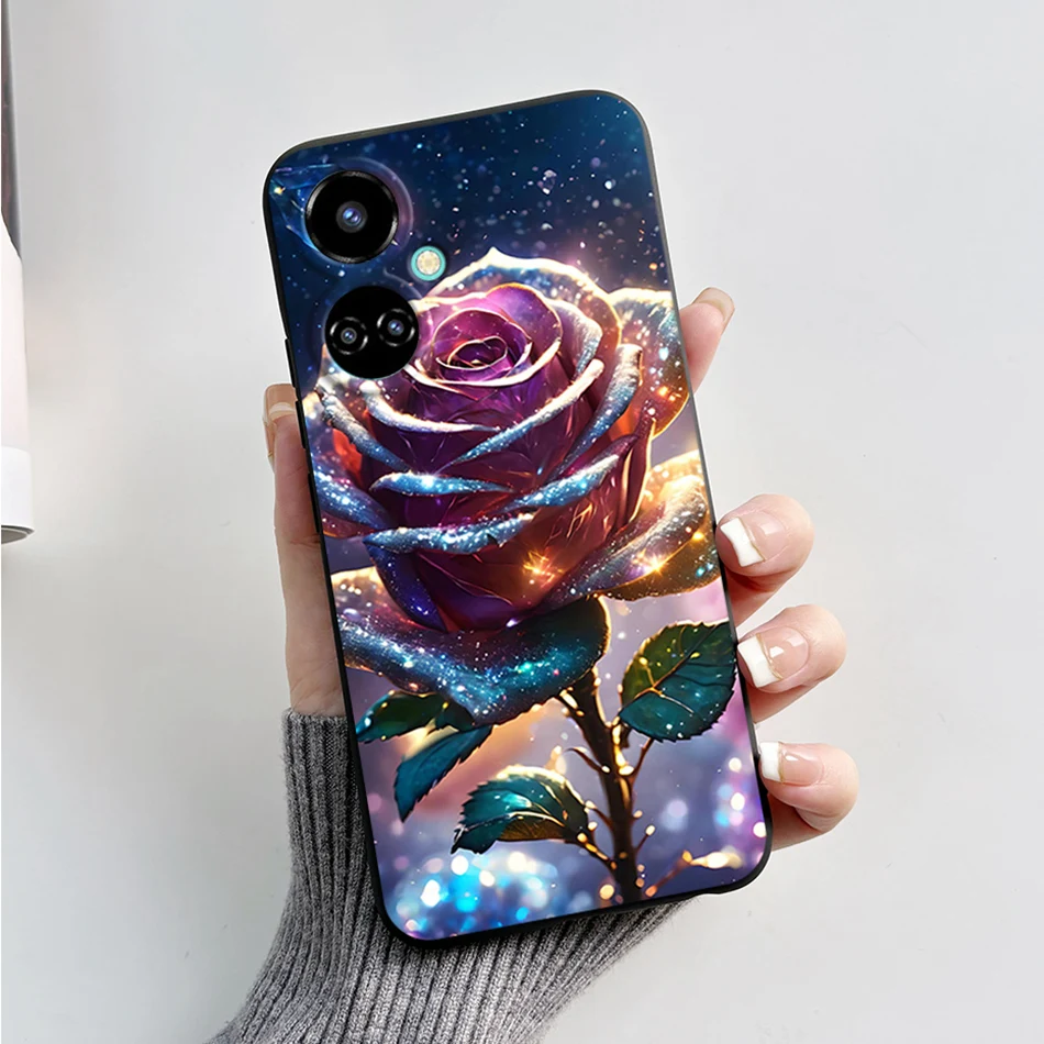 Fashionable Marble Silicone Soft Black TPU Phone Case