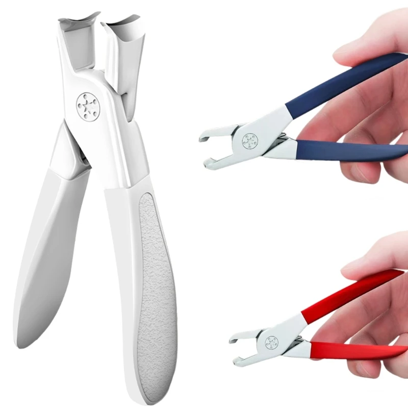 

Q1QD Nail Clippers Stainless Steel Manicure Fingernail Cutter Thick Hard Ingrown Toenail Scissors Tools Heavy Duty Clippers