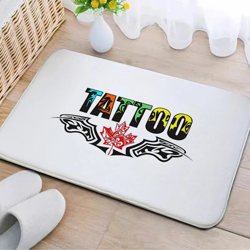Description Picture 4 of itemTattoo Shop Mat Indoor Welcome Doormat Washable Bathroom Bedroom Kitchen Accessories Rug Non-slip Corridor Porch Entrance Carpet