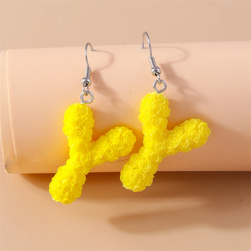 Modische Bunte A-Z 26 Englische Buchstaben Ohrhänger für Frauen und Mädchen Brincos Femme Party Urlaub Schmuck Geschenke – Detail 29