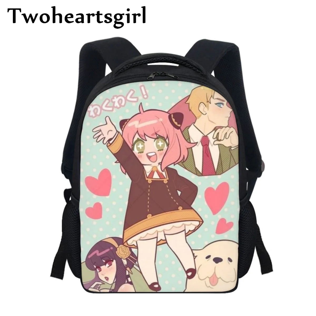 

Twoheartsgirl Spy X Family Children's School Bag Anime Backpack for Elementary School Student Stylish Kids Travel Rucksacks Gift
