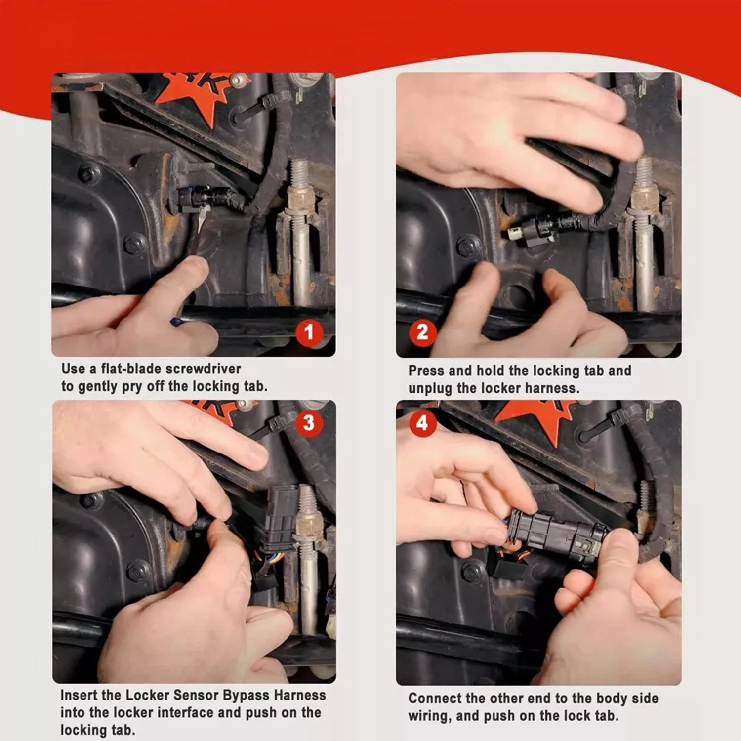 지프 랭글러용 로커 센서 바이패스 하네스 Z-LKR-OEM, JL 글래디에이터 JT 2018-2023 자동차 교체 부품, 신제품