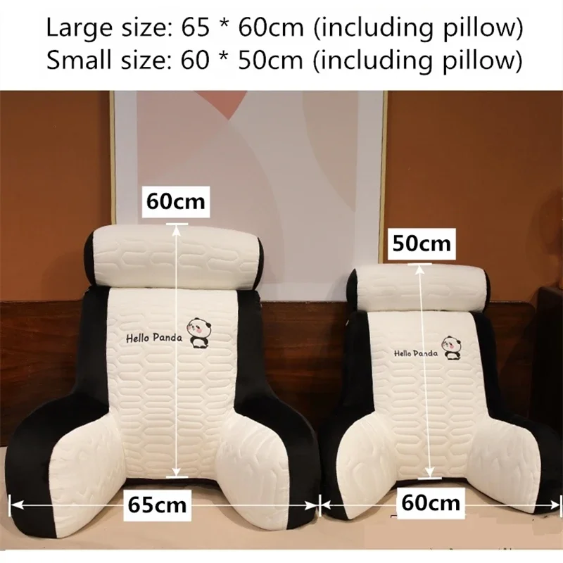 Summer Ice Shreds Pillow Panda Increase in Height Lumbar Support Detachable Washable Cushion Student Dormitories Bed Backrest - Image 6