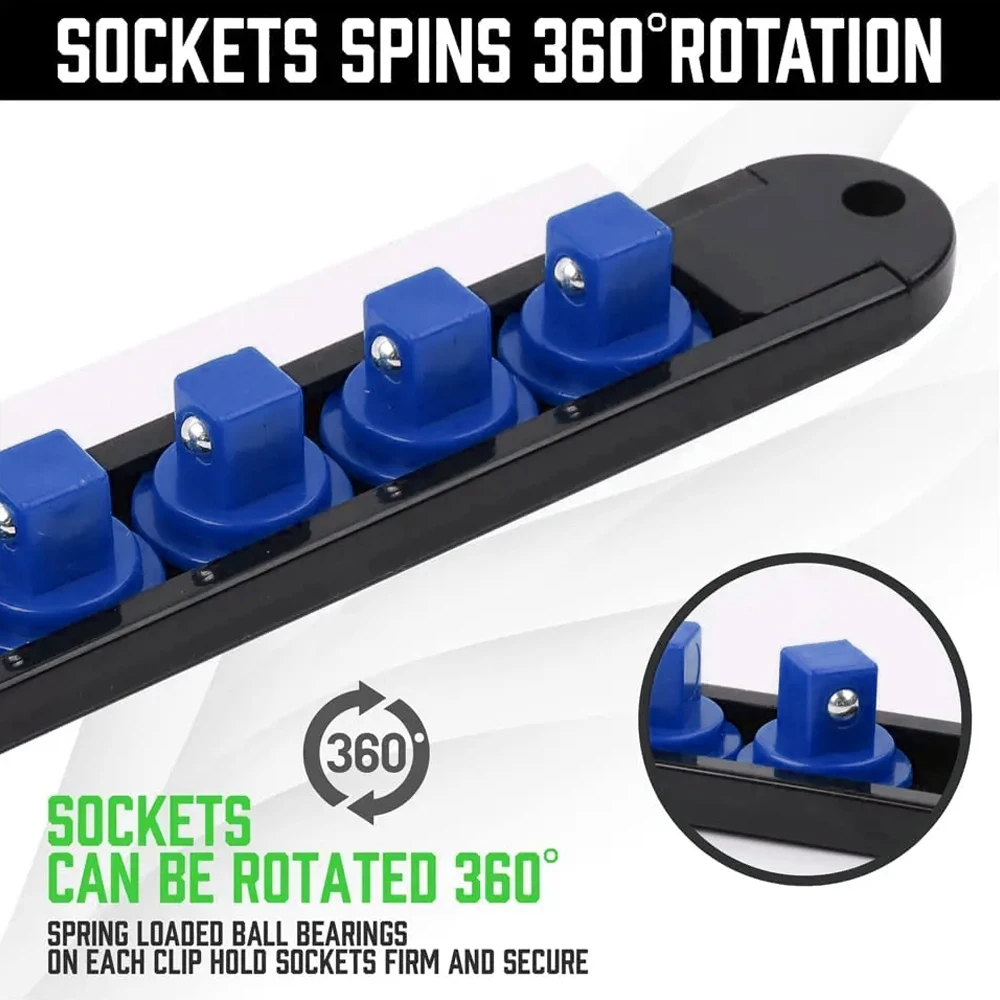 Socket Organizer with Sliding Clips