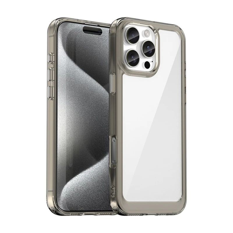 Hybrid Shockproof Transparent Armor Phone Case with Hard PC Bumper