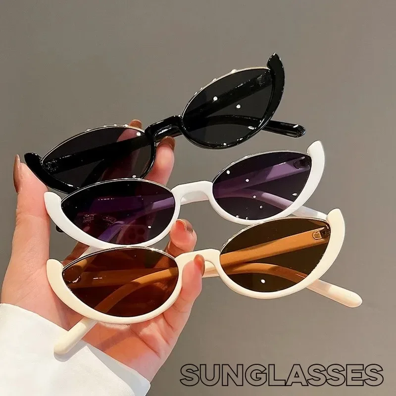 

New In Small Cat Eye Sunglasses Women Trendy Vintage Composite Shades Eyewear Fashion Luxury Outdoor Frame Sun Glasses