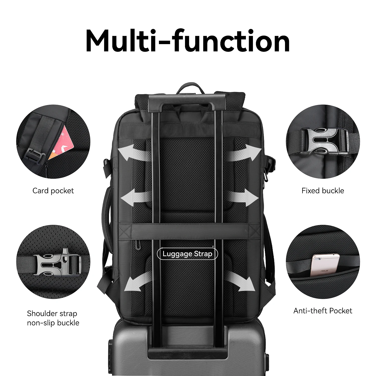 Mark Ryden Expandable Men Backpack Wholesale 40 litre Fits 17 inch Laptop USB Recharging Business Travel Bag 4