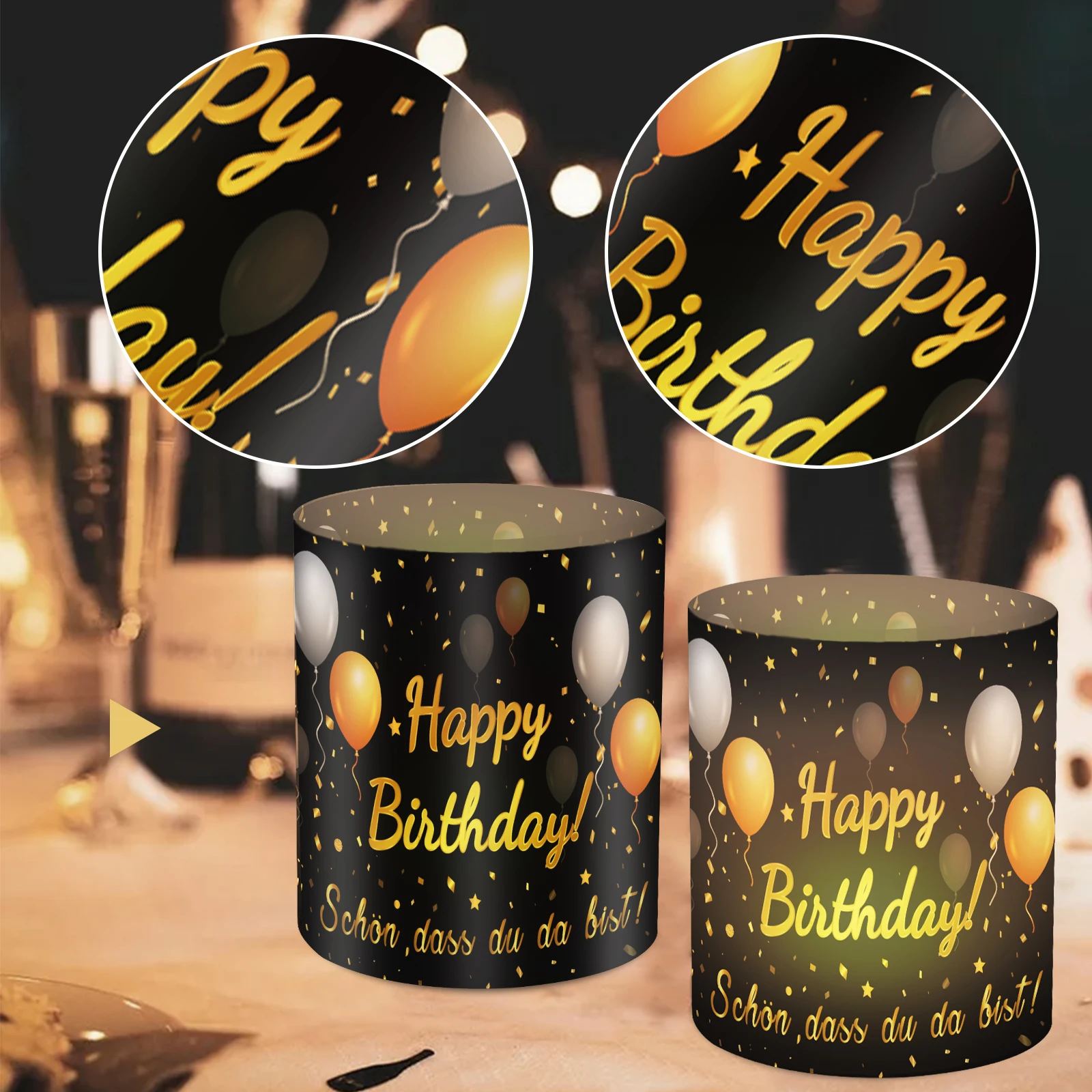 Birthday Candle Decoration 12pcs Happy Birthday Candle Table Decoration Mini Candle Tea Lamp Lampshade Tea Candlestick Candl