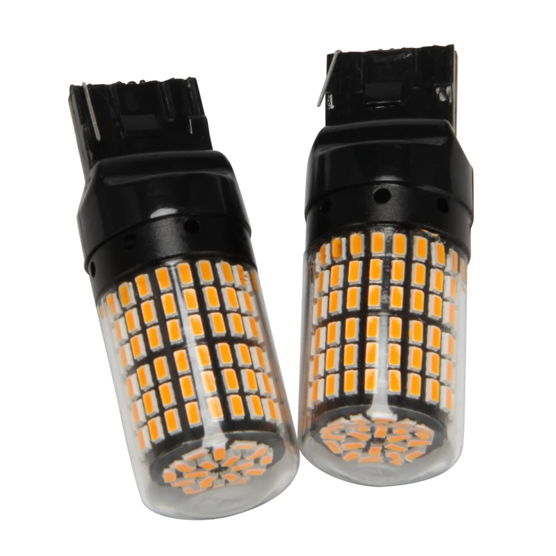 2 Pz Super Bright Canbus T20 7440 W21W Wy21W 144-Smd Luce Di Retromarcia Indicatore Di Direzione Senza Errori No Hyper Flash T20 7440 Lampadina A Led