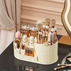 360° Rotatable Cosmetic Organizer Lipstick, Makeup Brush Organizer, Desktop Cosmetic Display Cabinet Suitable for Living Room, 4