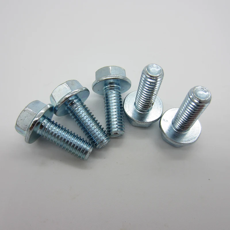 M5 M6 M8 M10 M12 Grade 8.8 Galvanized Hexagonal Flange Bolts Flange Screws Hexagonal Belt Pad Full Thread/Partial Thread hexagonal flange bolts