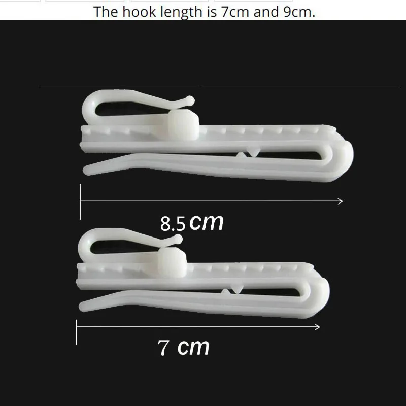 Curtain Hanging Hooks 10/20pcs 7cm 8.5cm Ring Window White Plastic Curtain Hook For High Quality Home Decorate A1
