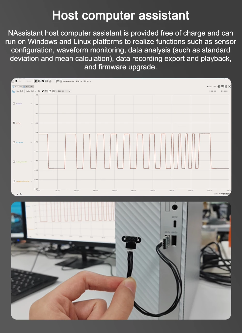 TOFSense-F2 Mini LiDAR Ranging Laser Distance Measurement Sensor Radar Module UA