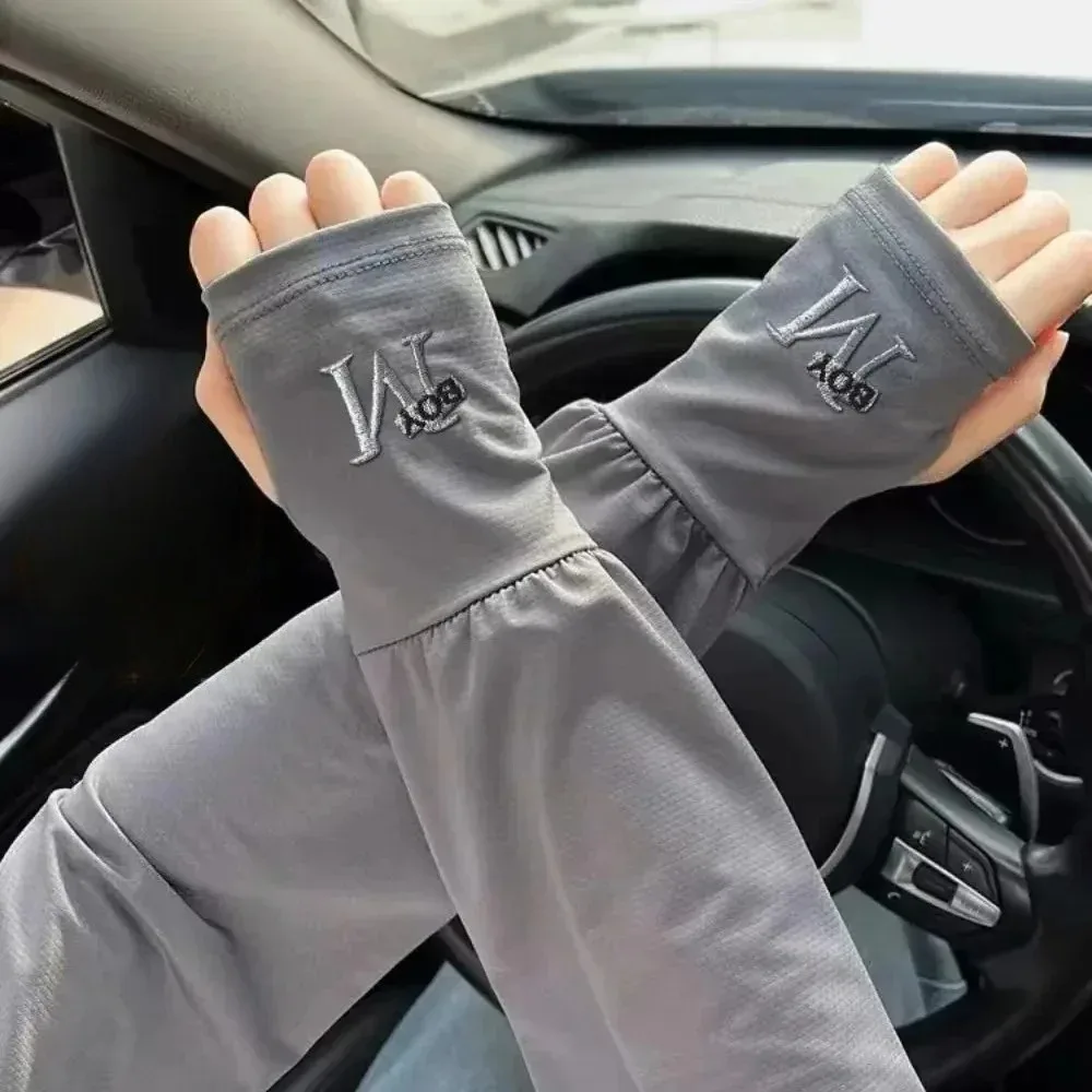 1 쌍 남성용 아이스 암 슬리브 자외선 차단 탄성 운전 장갑 야외 UV 보호 팔 커버 슬리브 경량 쿨 머프 신제품