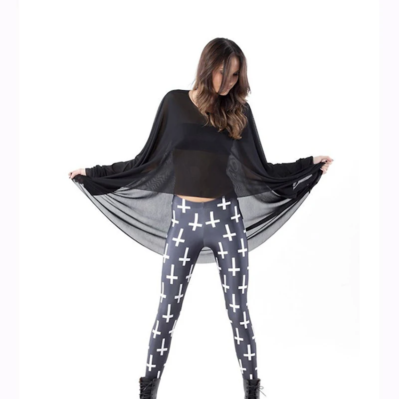 Wonder Pretty Womens 3D Leggings Stampati Digitali Pantaloni Maiden Spandex Costume Elastico Lucido Skinny