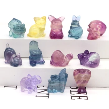 Fluorite Crystal Animal Figurines 1