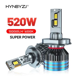 HYNBYZJ 520W H7 H4 H11 Led Lamp 180000LM Led Lights For Car H1 H8 H9 HB3 9005 HB4 9006 9012 hir2 9007 9008 Led Headlight Bulb