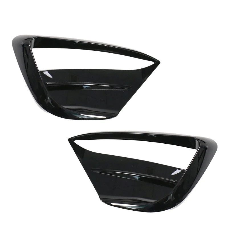 

1 Pair Black Front Fog Light Lamp Spoiler Covers Trims Plastic Fit for Tesla Model Y 2020 2021 2022 2023