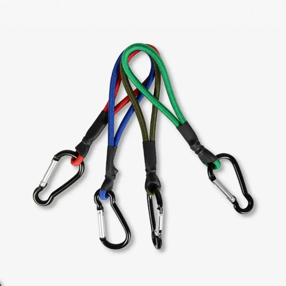 

Carabiner Bungee Cord Eco-friendly High Strength Hanging Hook Camping Accessories Carabiner Elastic Cord Carabiner Lanyard