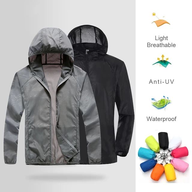 Men Women Hiking Jacket Waterproof Camping Cycling Clothes Sun-Protective Outdoor Sports Coats