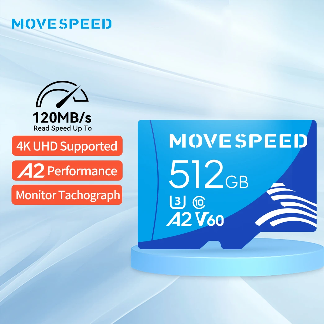 MOVESPEED U3 Micro SD 128GB 512GB Memory Card 32GB 64GB 256GB 400GB TF