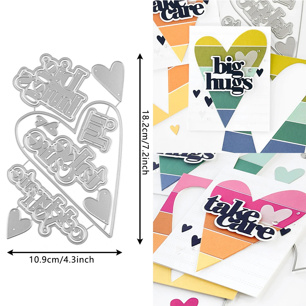 INFUNLY Set di timbri e fustelle trasparenti per etichette, per realizzare biglietti, timbri in silicone, stencil per fai da te, scrapbooking, album fotografici, carta decorativa, goffratura, modello