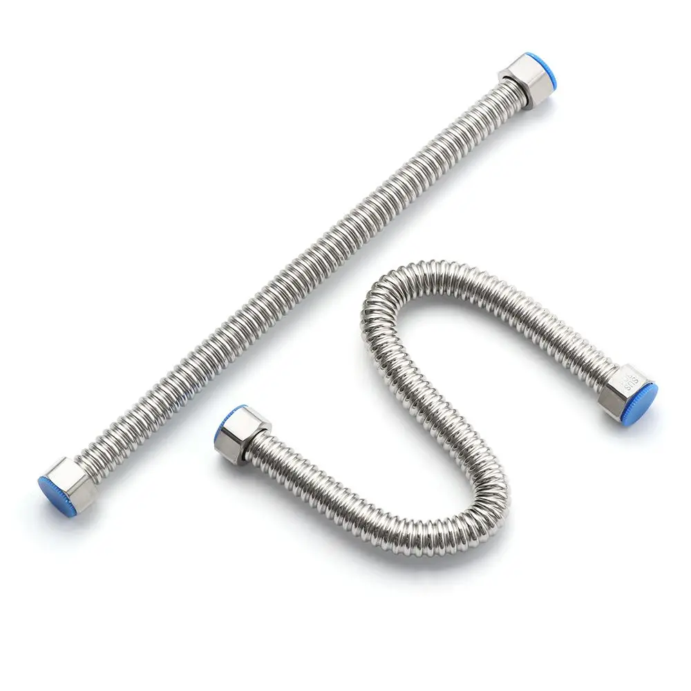 Plumbing Supply Hose 10/30/40/50/60cm Bathroom Faucet Toilet Hose Stainless Steel Corrugated Pipe