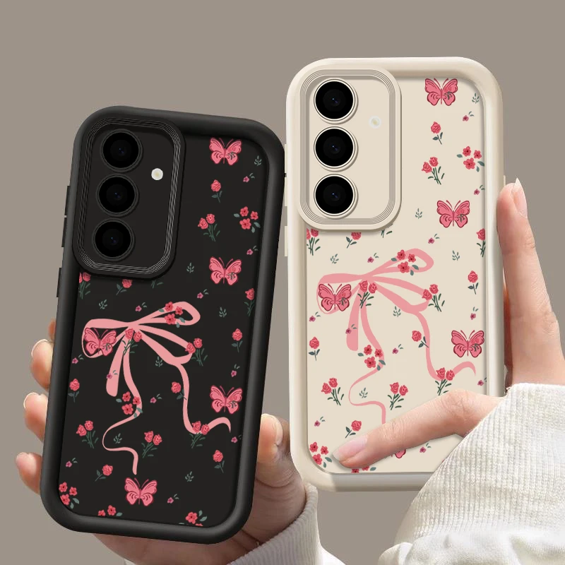 Elegant Bowknot Flowers Soft Phone Case