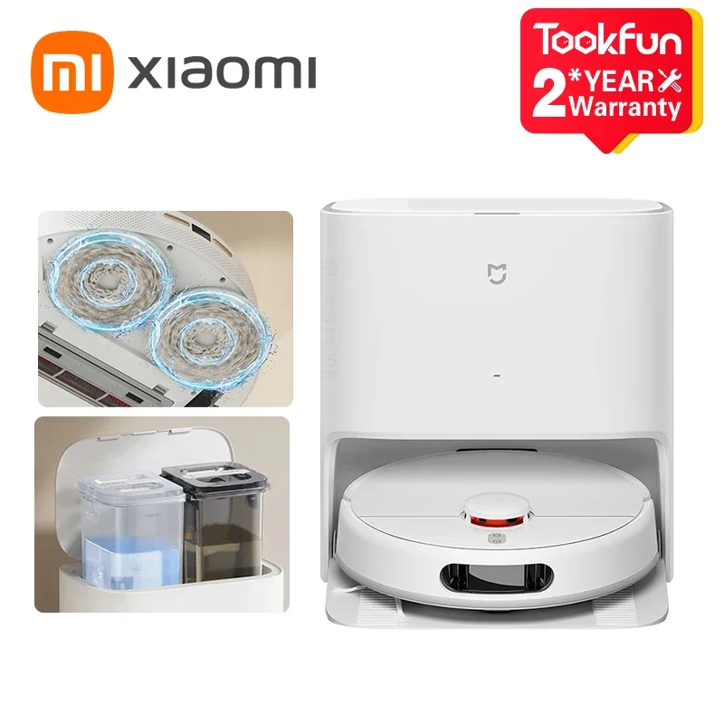 

XIAOMI MIJIA Self Robot Vacuum Cleaners Mop 2 Smart Home Sweeping High Speed Rotary Scrubbing 5000PA Cyclone Suction LDS Laser