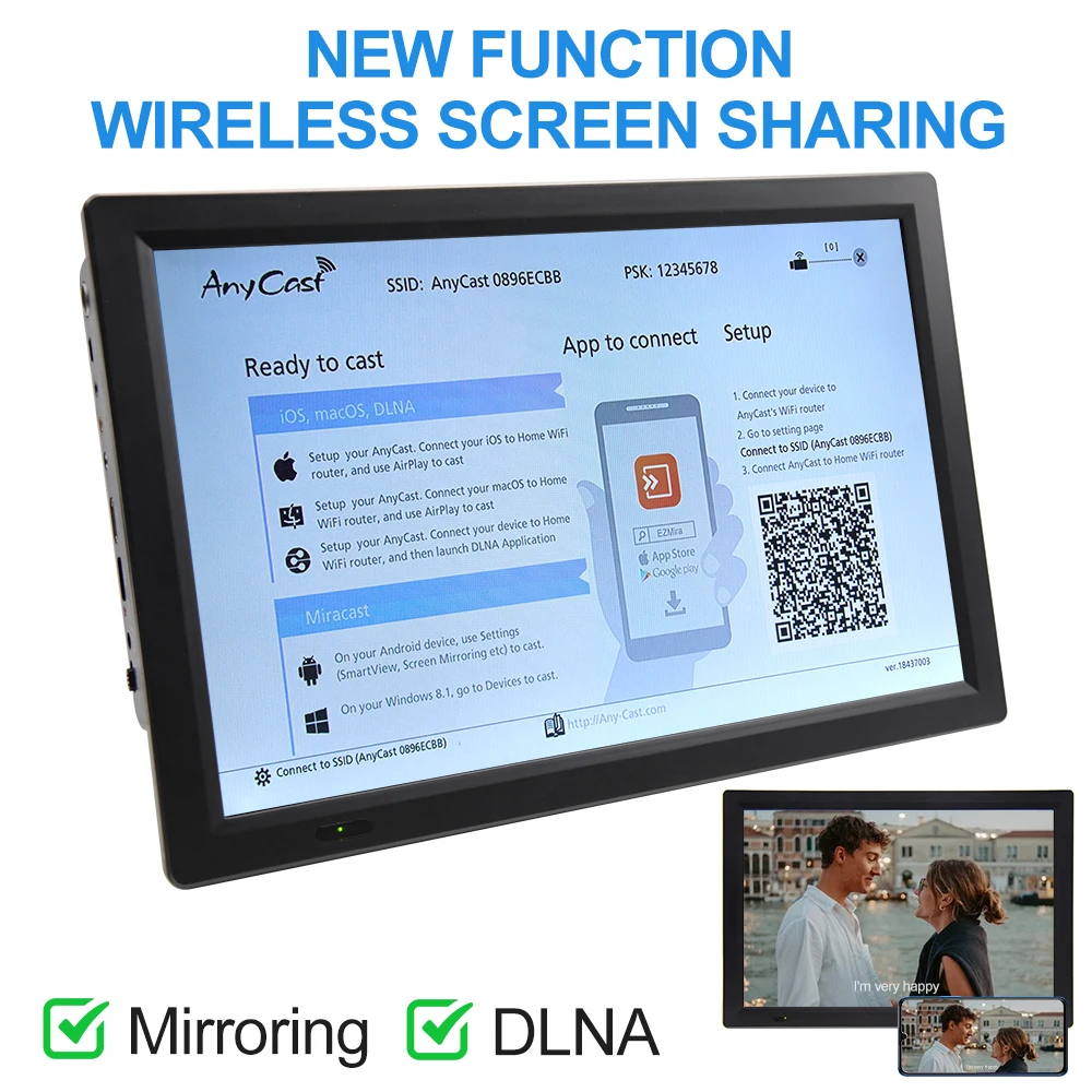 Sf85744e80d1744389f3d06dc2cba54a1r 14" inches Portable Digital TV, DVB-T2, ATSC, ISDB, Digital Analog Car Television Player, Wireless Screen Share Miracast HDMI Video Player Mallzona