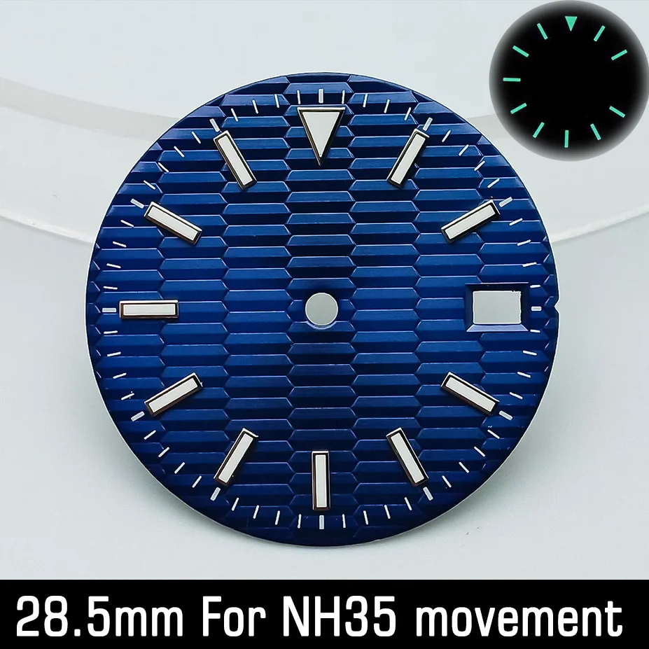 28.5mm Single Calendar Sterile Watch Dial Customizable Dials for NH Movement 35 Movement Accessories Watch Face Parts