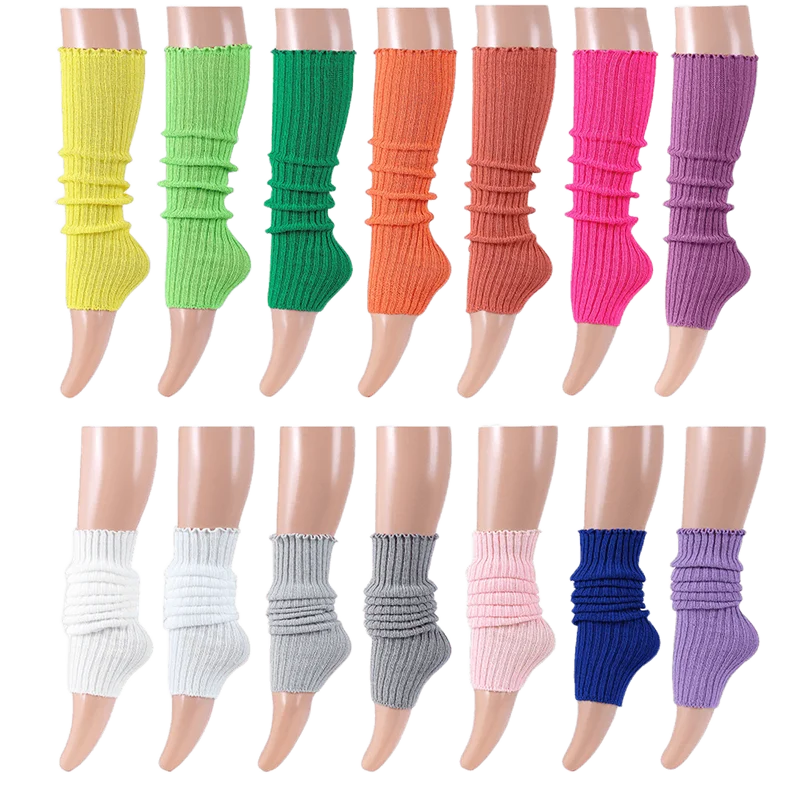 40/60/80cm lange Beinlinge für Frauen y2k Acryl 80er 90er Jahre Mädchen Rippens trick Sport Beinlinge Ballett warme Beine tanzen warme Socken – Detail 5