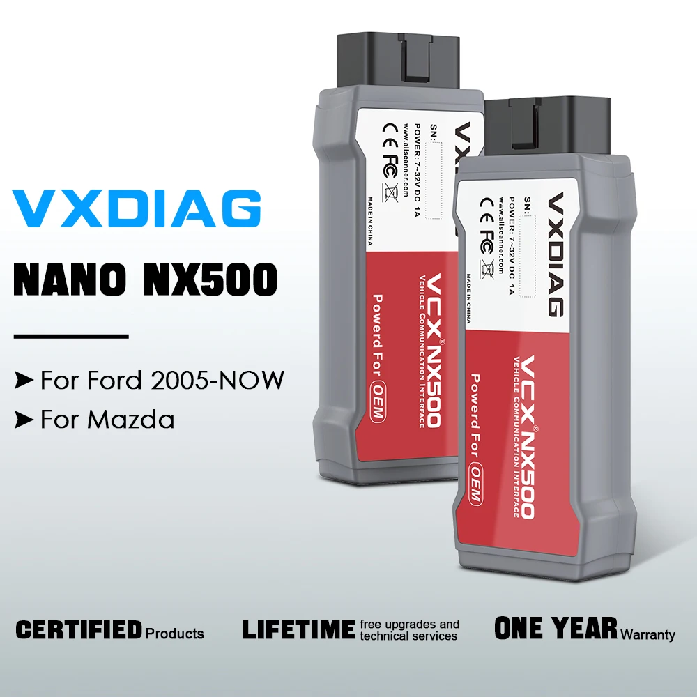 

Оригинальный VXDIAG NANO NX500 для Ford, Mazda, полный диагностический инструмент, J2534, протокол OBDII, сканер, кодирование ЭБУ, инструменты для сканирования автомобиля, Wi-Fi/USB, считыватель кодов