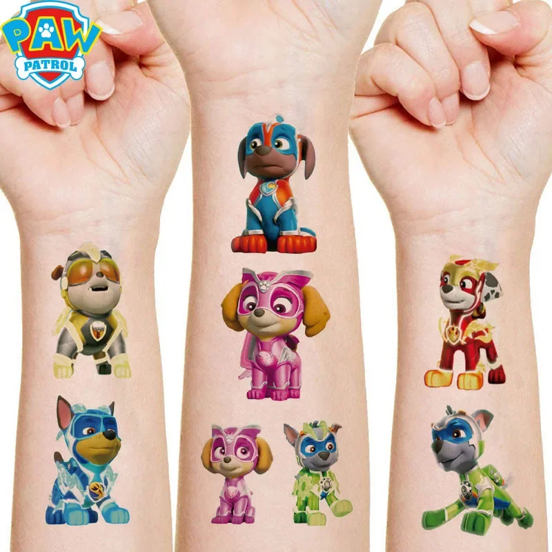 thumbnail image 2 of 12 estilos de pegatinas de tatuajes de juguetes de la Patrulla Canina, modelo de perro mascota de animé, muñeca Chase Marshall Rocky, lindas pegatinas de dibujos animados para niños, regalos, 2 of 5