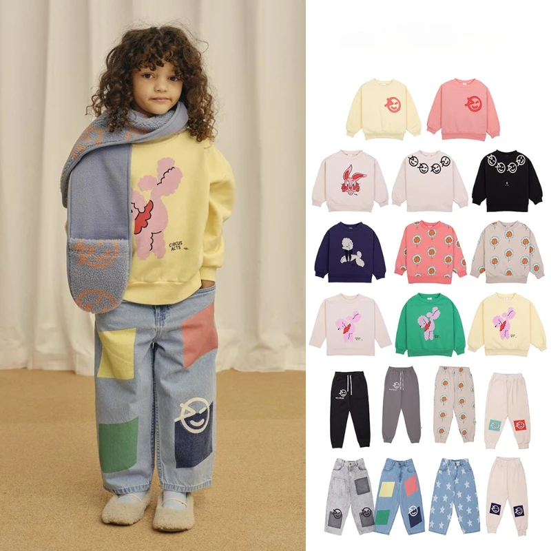 

Children Sets23Autumn Winter Wyn Children's Sweatshirt Pants Boy Casual Jumper Girl Warm Trousers Sweater