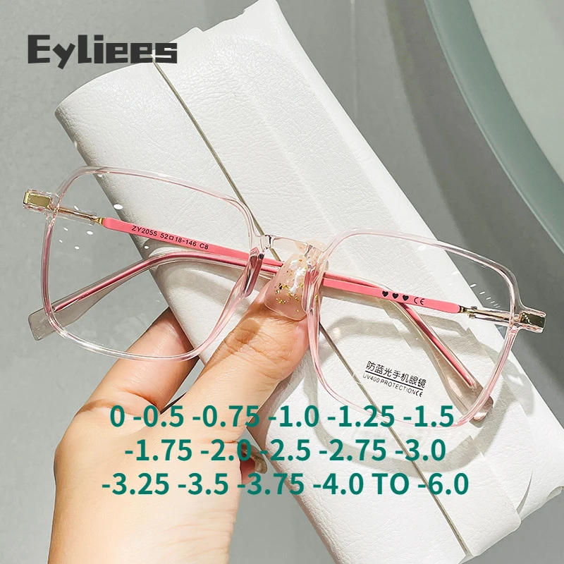 

Fashion Oversized Square Myopia Glasses for Women Block Blue Light Computer Glasses Students Prescription Spectacles Eyewear