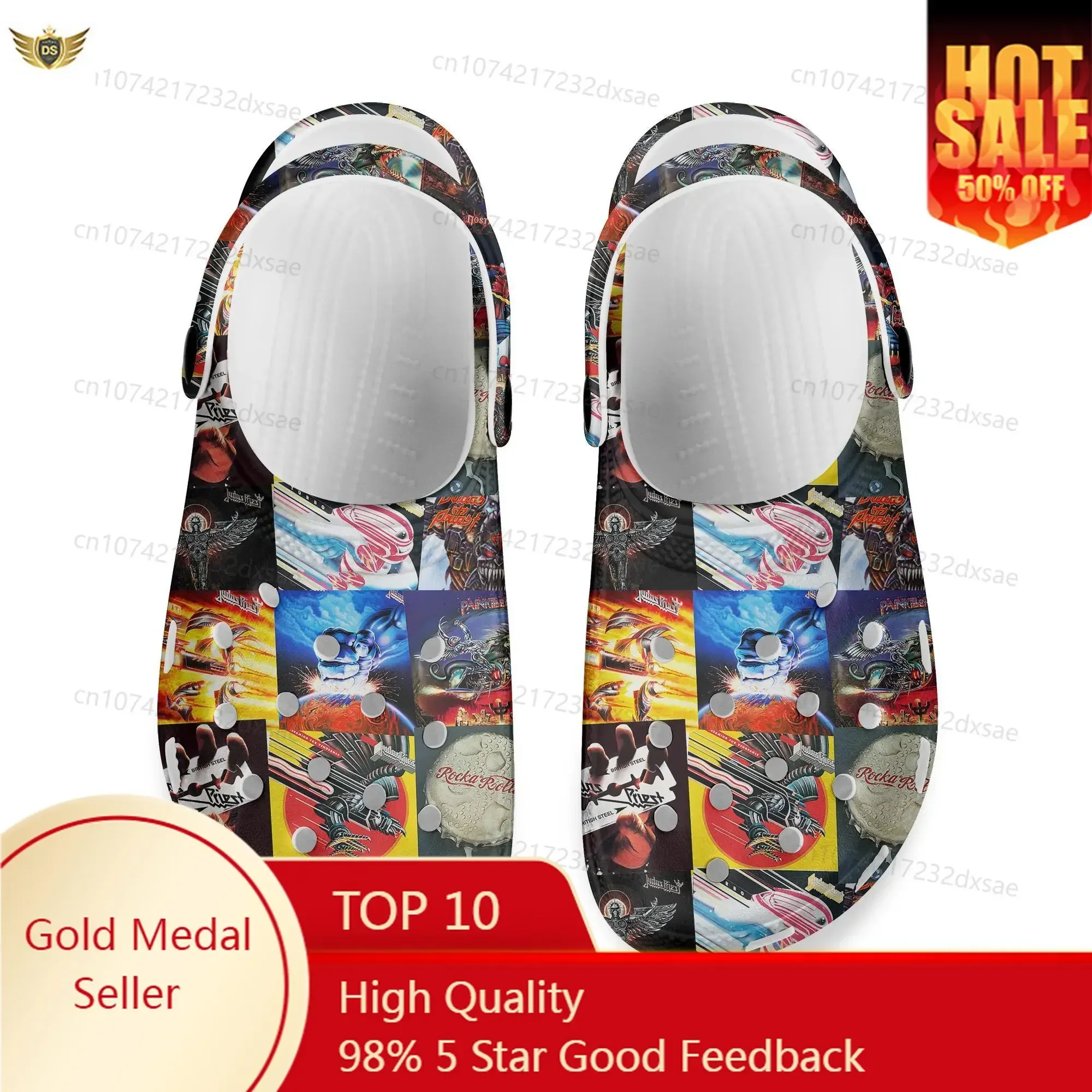 

Judas Priest Metal Rock Band Home Clogs Custom Water Shoes Men Womens Teenager Shoe Garden Clog Breathable Beach Hole Slippers