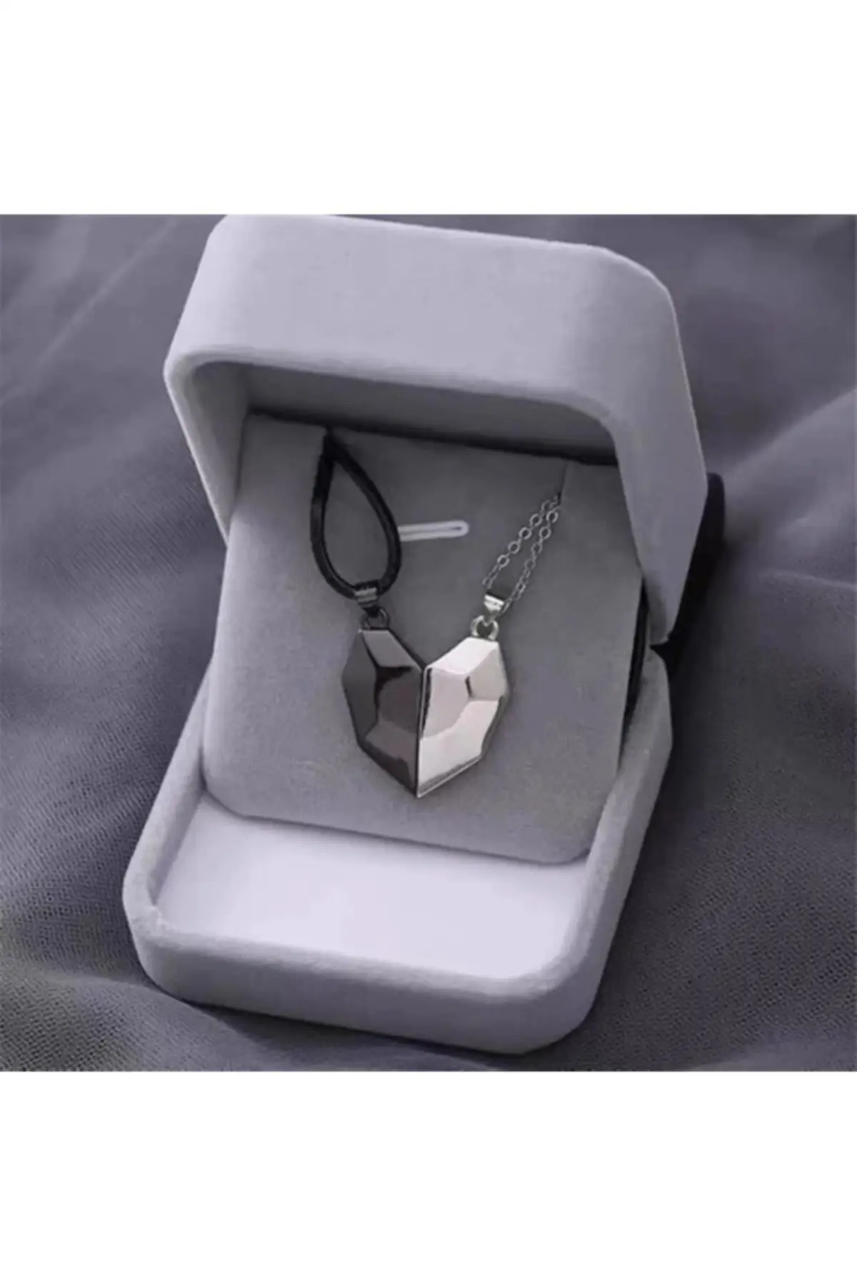 Magnetic Couple Lover Necklace, Best Friend Heart Necklace 2 of 1137