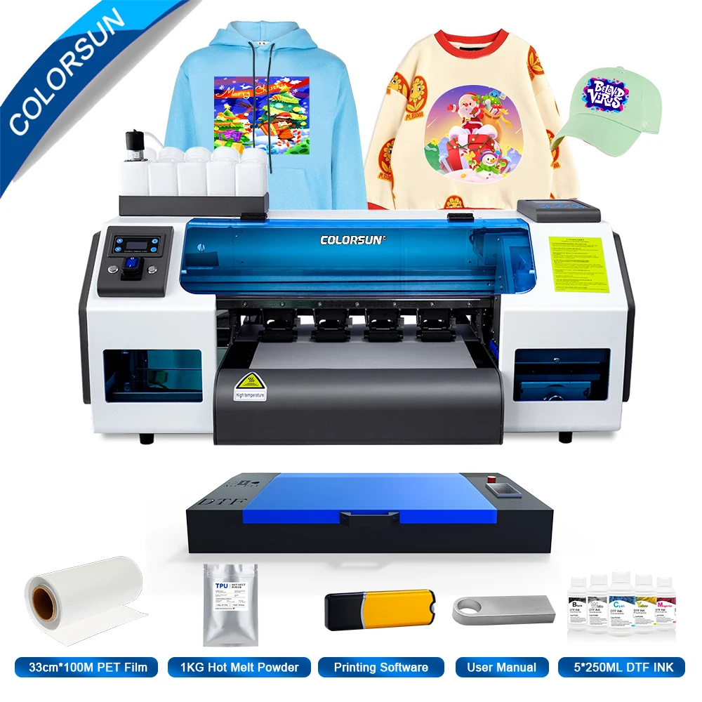 33CM DTF Printer A3 XP600 DTF Transfer Printer Direct to Film Printer For  Hoodies PET Film Print A3 DTF T-shirt Printing Machine - AliExpress