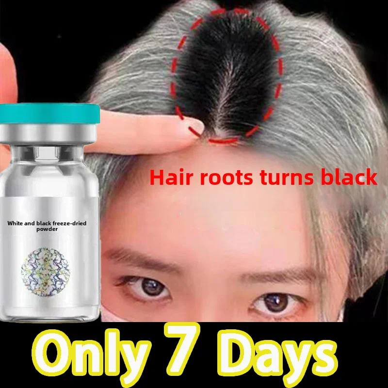 Anti white hair essence white to black hair repair care nourish scalp anti loss lyophilization