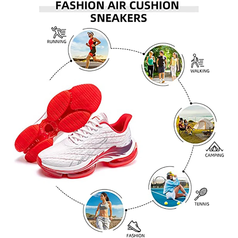 ONEMIX Air Cushion Running Shoes for Women Summer Lightweight Mesh Surface Breathable Sneakers Outdoor Fitness Sport Shoes running shoes,women sneakers