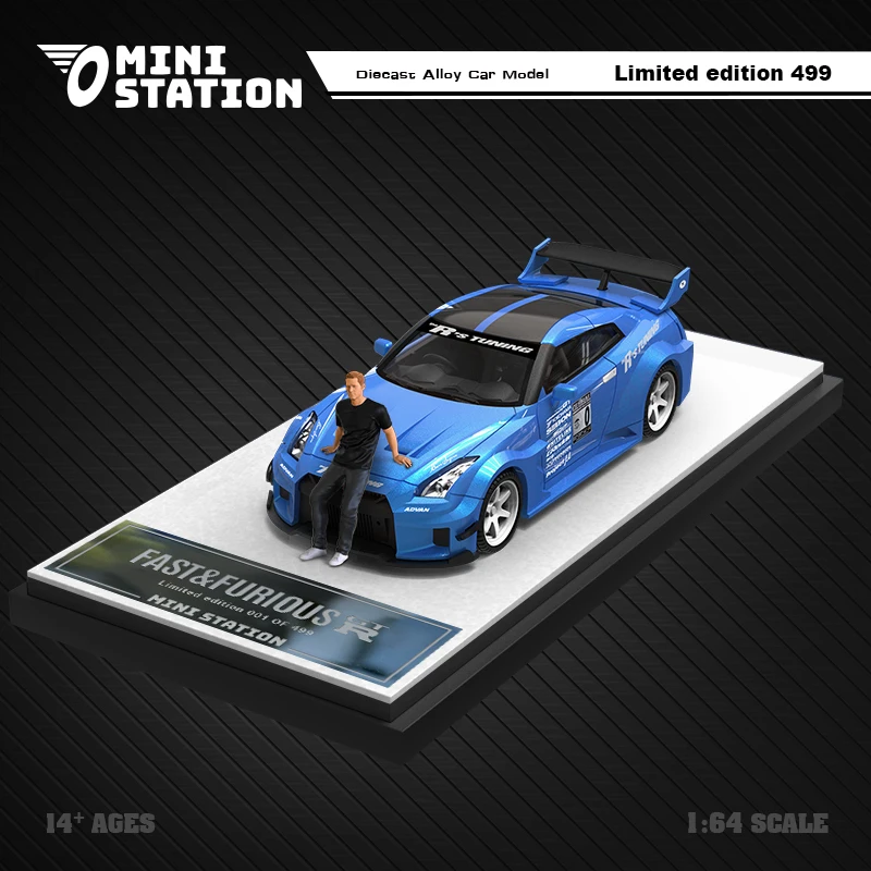 MiniStation 1/64 Nissan GTR R35 3.0 Fast & Furious Edition Simulation Alloy Limited Edition model