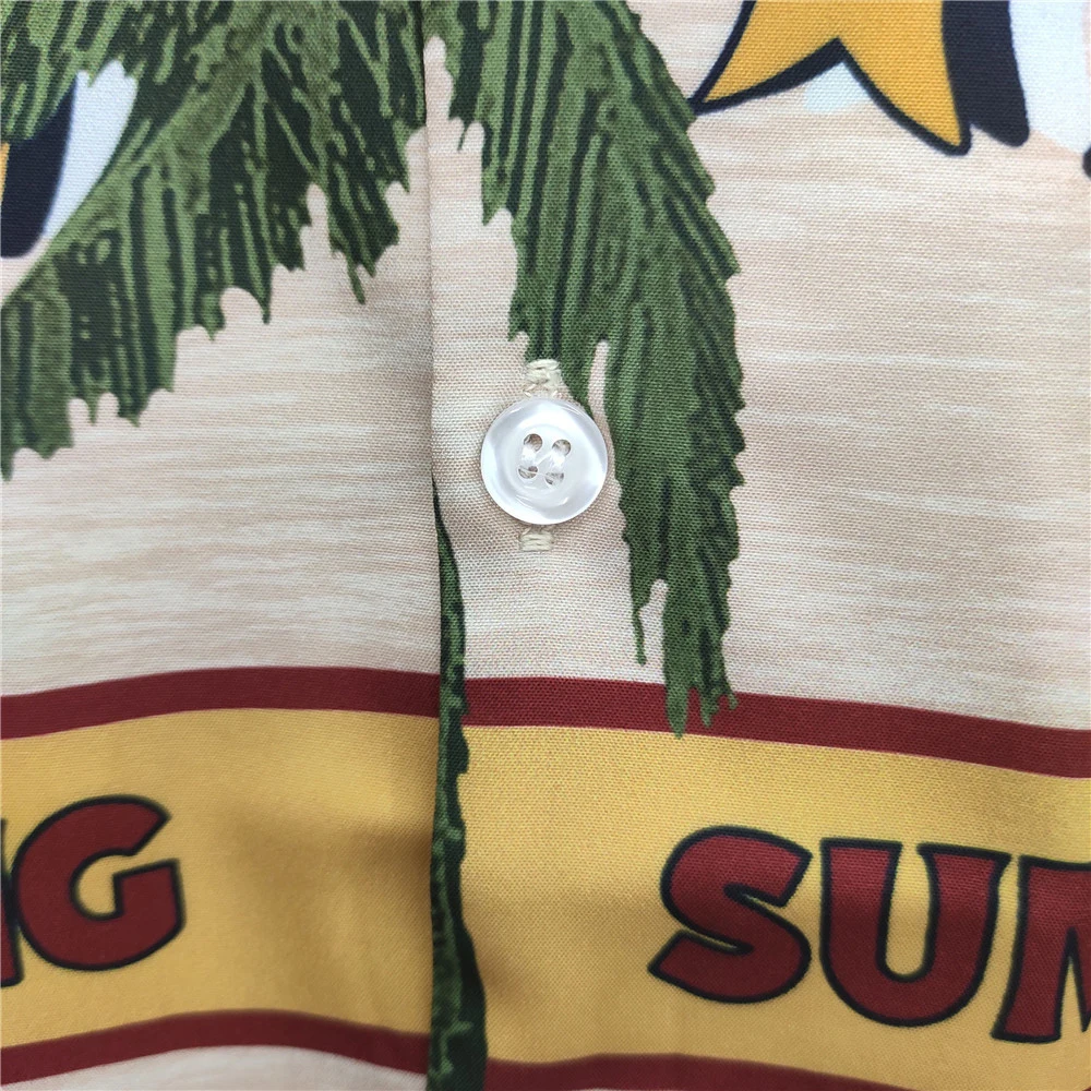 Casual Short Sleeved Shirt Short Sleeved Shirt Hawaiian Shirt Summer Trend Fashion Hawaii Short Sleeve Shirt Men Coconut Tree Print Shirt Lapel Comfortable Man Homme Camisetas Hombre