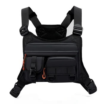 Borsa da petto da uomo e borsa da moto, borsa tattica resistente e leggera, gilet per corsa ed escursioni