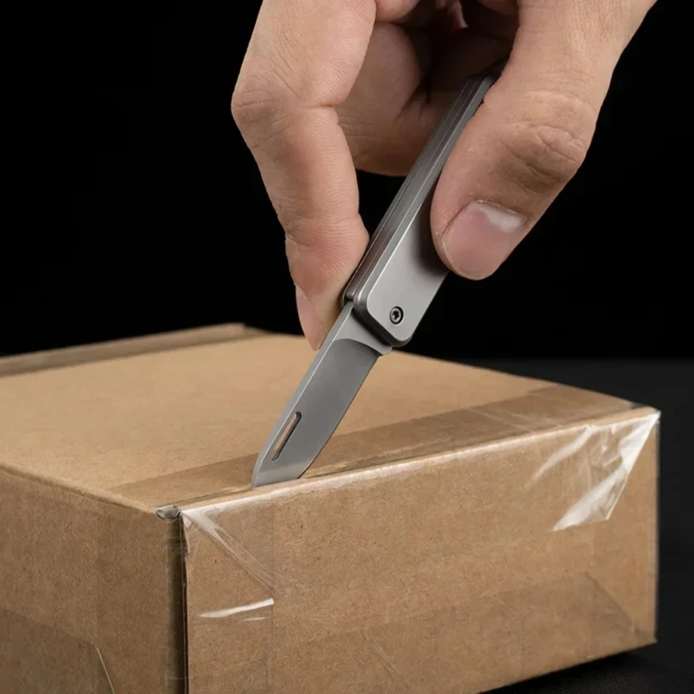 Folding knife High Hardness Folding Outdoor Camping Multi Functional Stainless Steel Mini Home Knife Portable Open Box Key Chain Fruit Knife