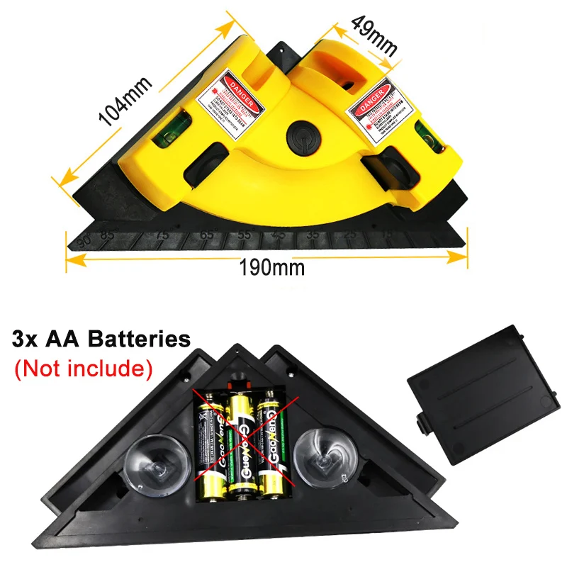 Livello Laser A 90° Per Piastrelle E Pavimenti – Proietta Linee Orizzontali E Verticali Con Precisione - 7