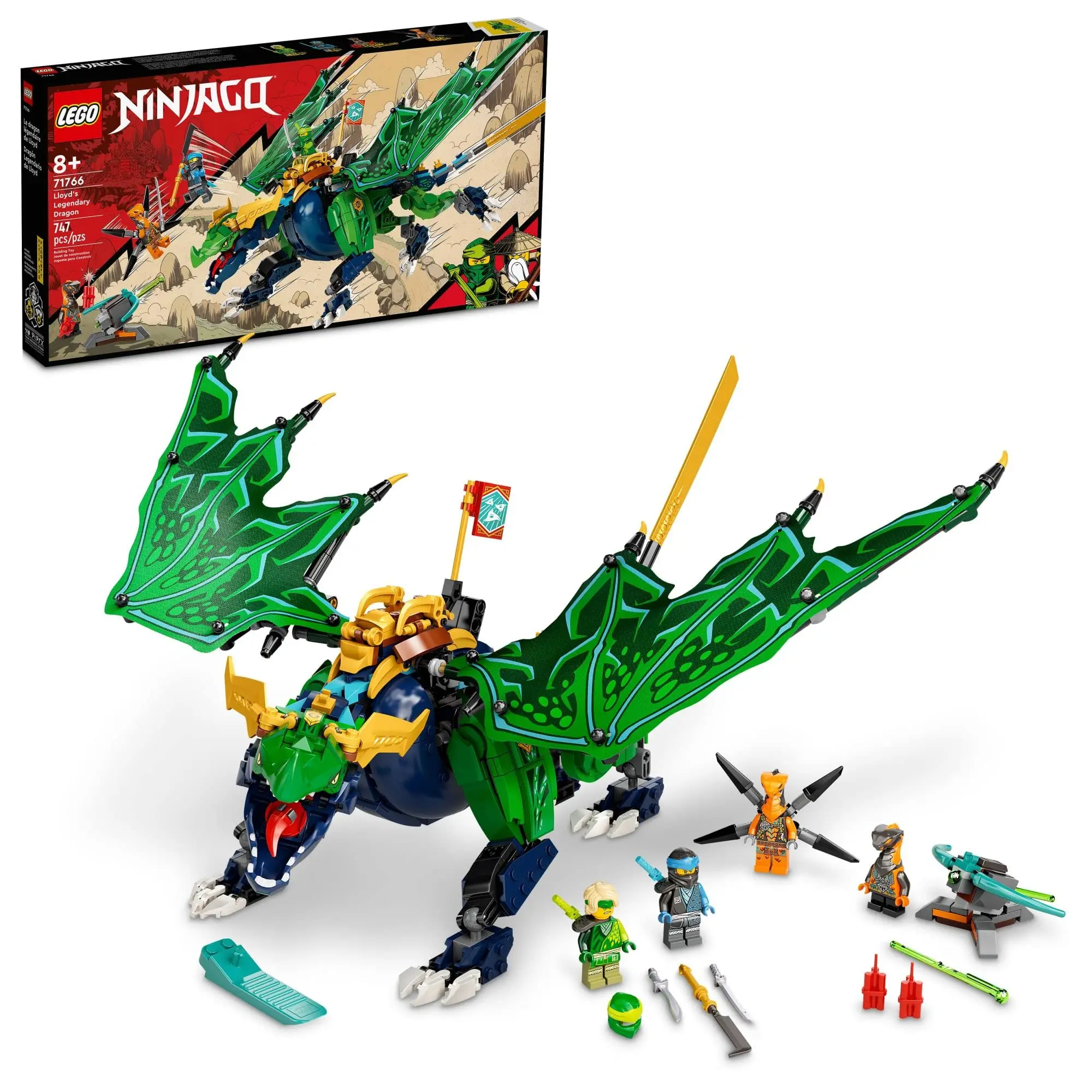Lego Ninjago Il Leggendario Giocattolo Del Drago Di Loyell'S, 71766 Set Con Figure Di Serpente E Nya Minifigure, Serie Di Striscioni Di Missione Da Co