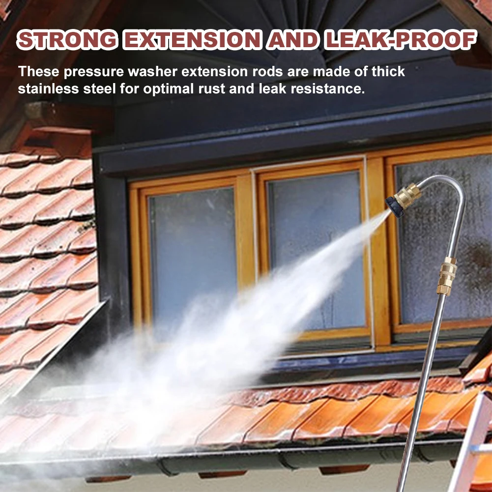 10Pcs High Pressure Washer Wand Set Pressure Washer Lance Extension High Water Gun Extension 4000PSI 1/4 Quick Connect
