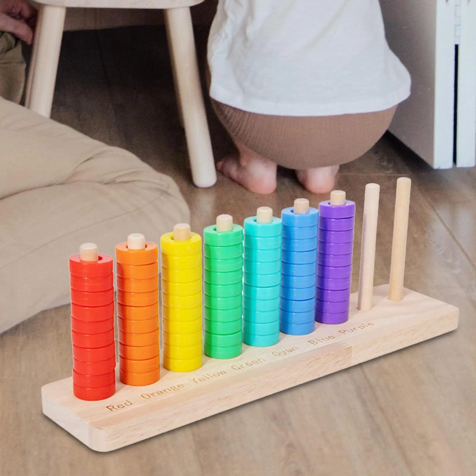 Wooden Color Sorting Stacking Toys Educational for 1 2 3 Year Old Kids Gift Wooden Color Sorting Stacking Toys Educational for 1 2 3 Year Old Kids Gift